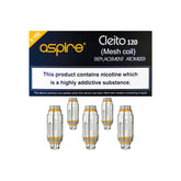 ASPIRE CLEITO 120 0.15 OHM MESH COILS (5)